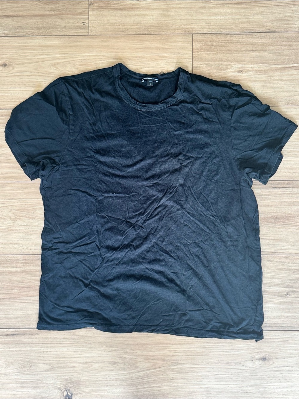 James Perse Black Crew Neck T-Shirt - Men